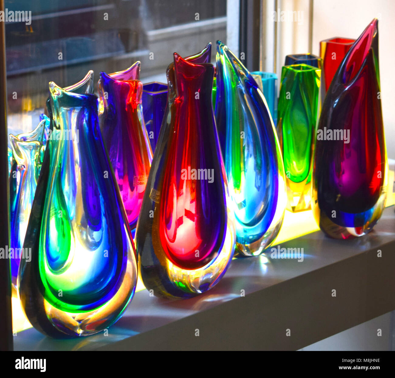 Handgefertigt Glaswaren aus Venedig, Italien und der Insel Murano Stockfoto