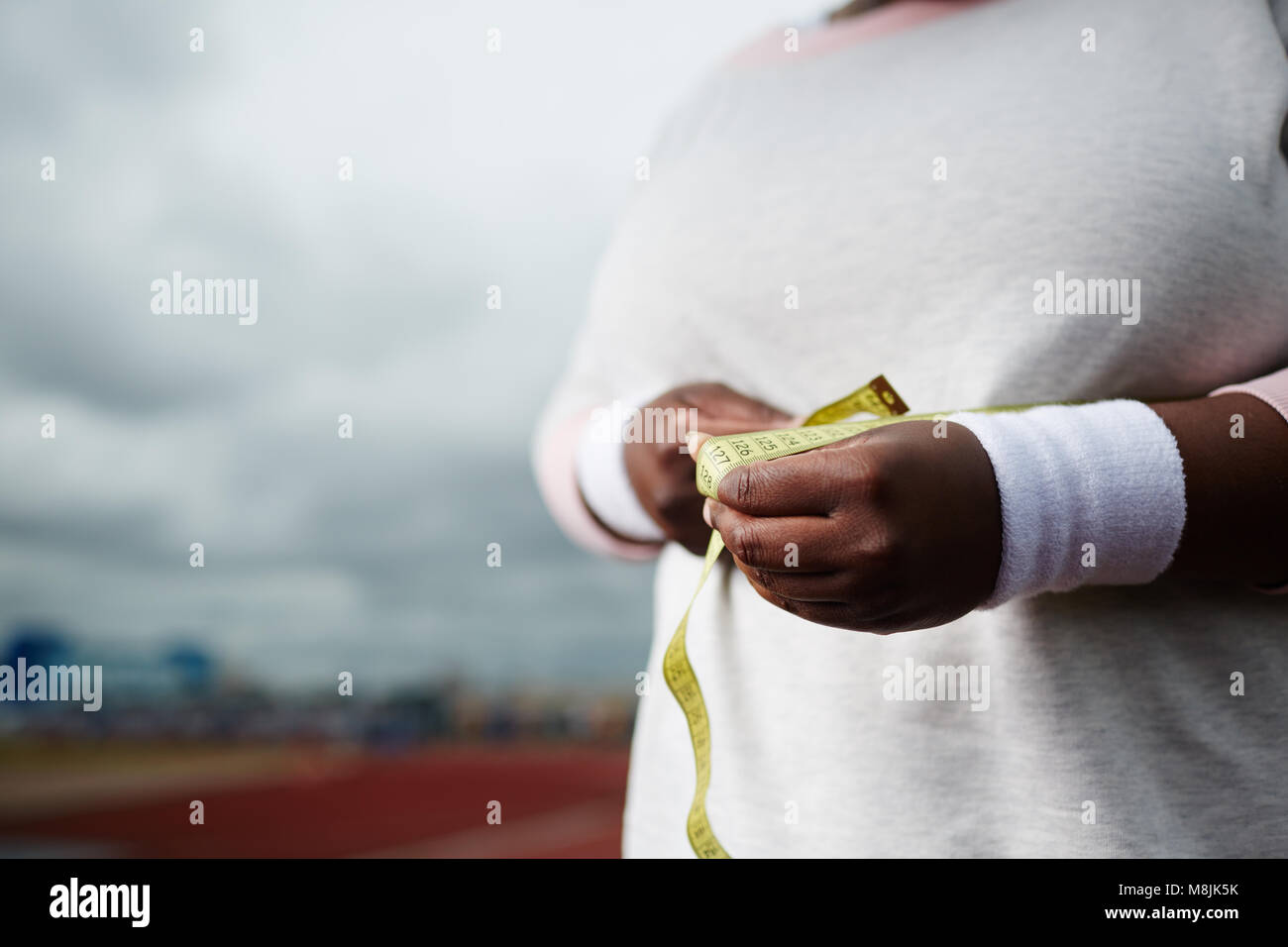 Taille Maßnahmen Stockfoto