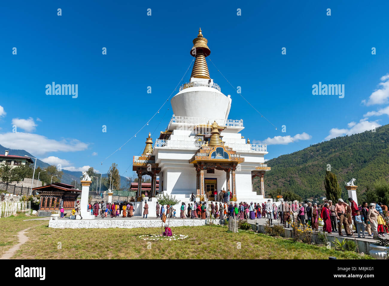 Die Gedenkstätte Stupa, oder Thimphu Chorten - Bhutan Stockfoto