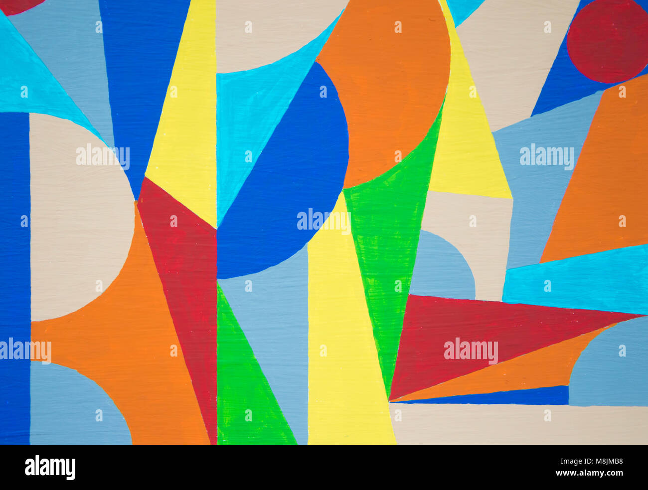 Hand gemalte bunte geometrische Muster Stockfoto