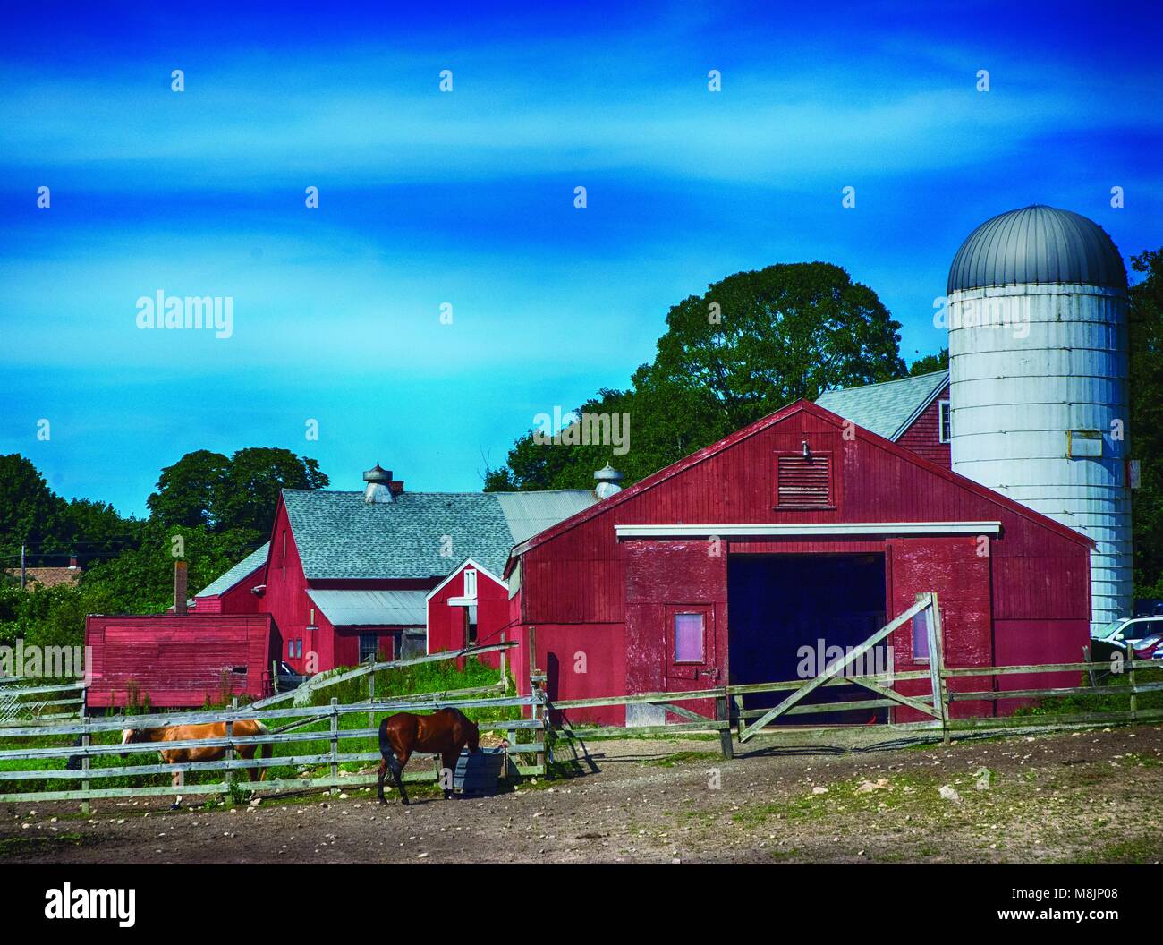 Kleiner Bauernhof in Rockport, MA Stockfoto