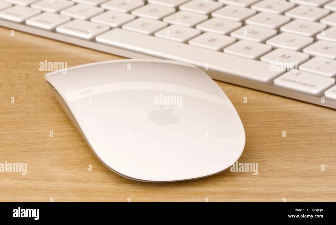 Apple Wireless Keyboard und Magic Mouse Stockfoto