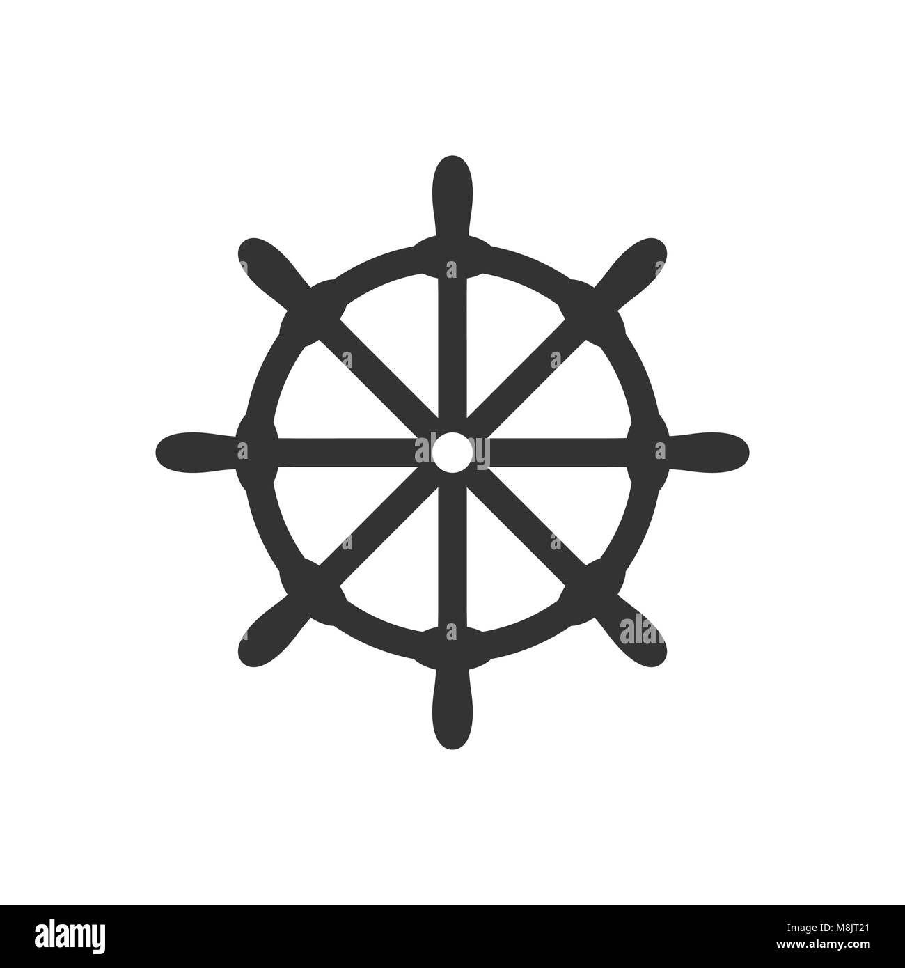Lenkrad ruder Symbol. Vector Illustration. Business Konzept Schiff rad Piktogramm. Stock Vektor