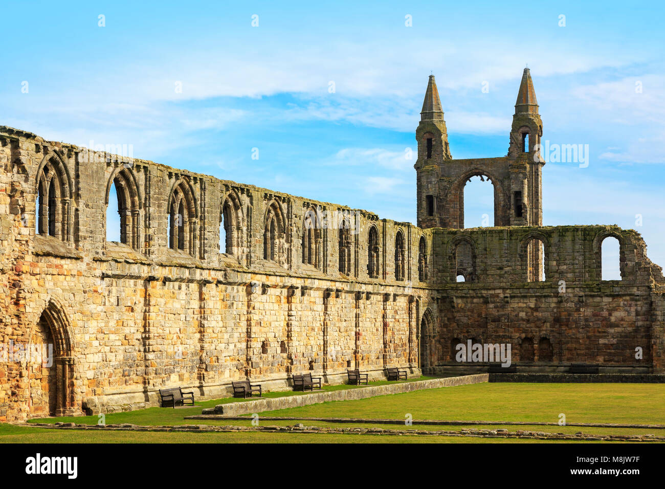 Details des Kirchenschiffes in St Andrews Cathedral, St Andrews, Fife, Schottland Stockfoto
