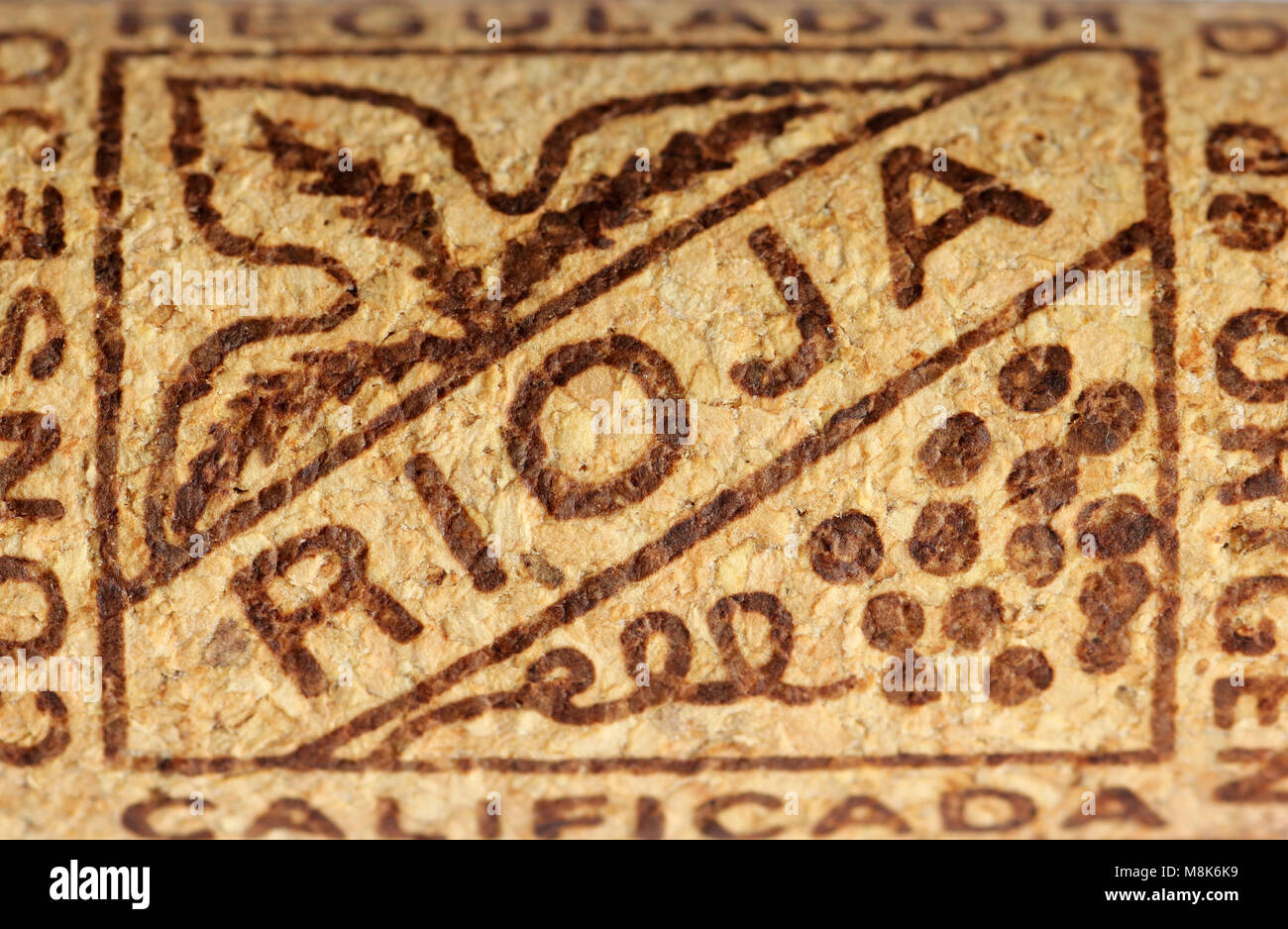 Rioja Wein Cork Stockfoto