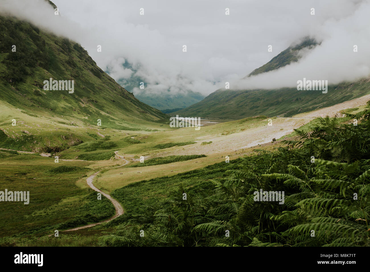 Glencoe in Schottland während der Sommermonate Stockfoto