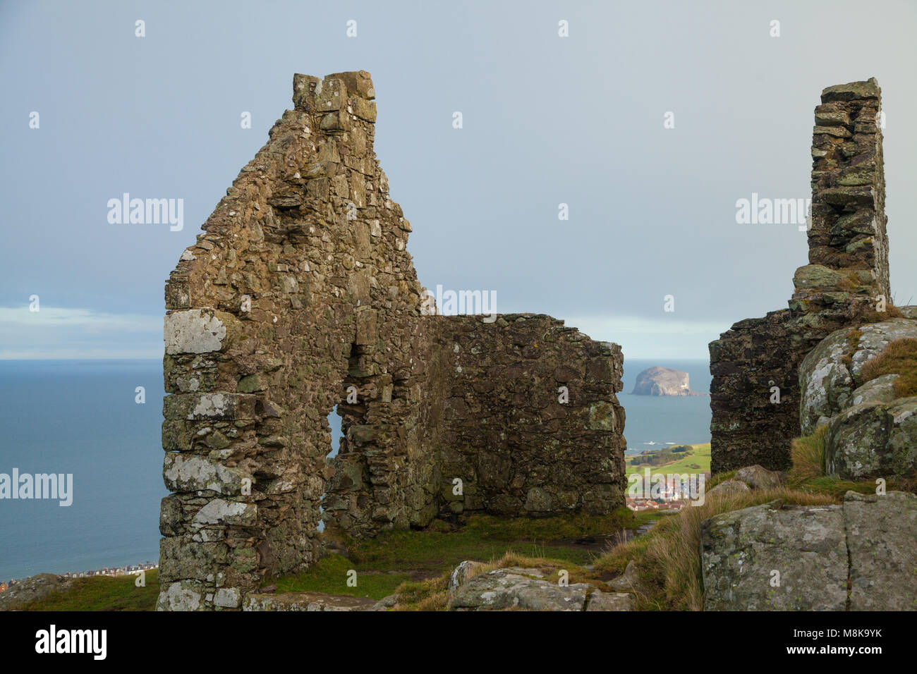 Ein Blick auf die Bass Rock in der Nähe von Berwick Gesetz East Lothian, Schottland Stockfoto