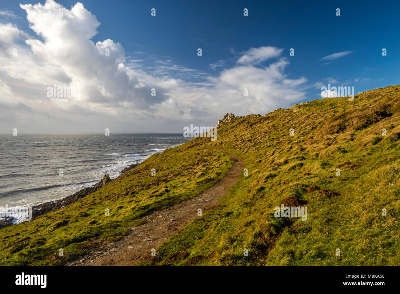 Große britische Landschaften - North Devon Küste (Morte Rock und Morte Bay) Stockfoto