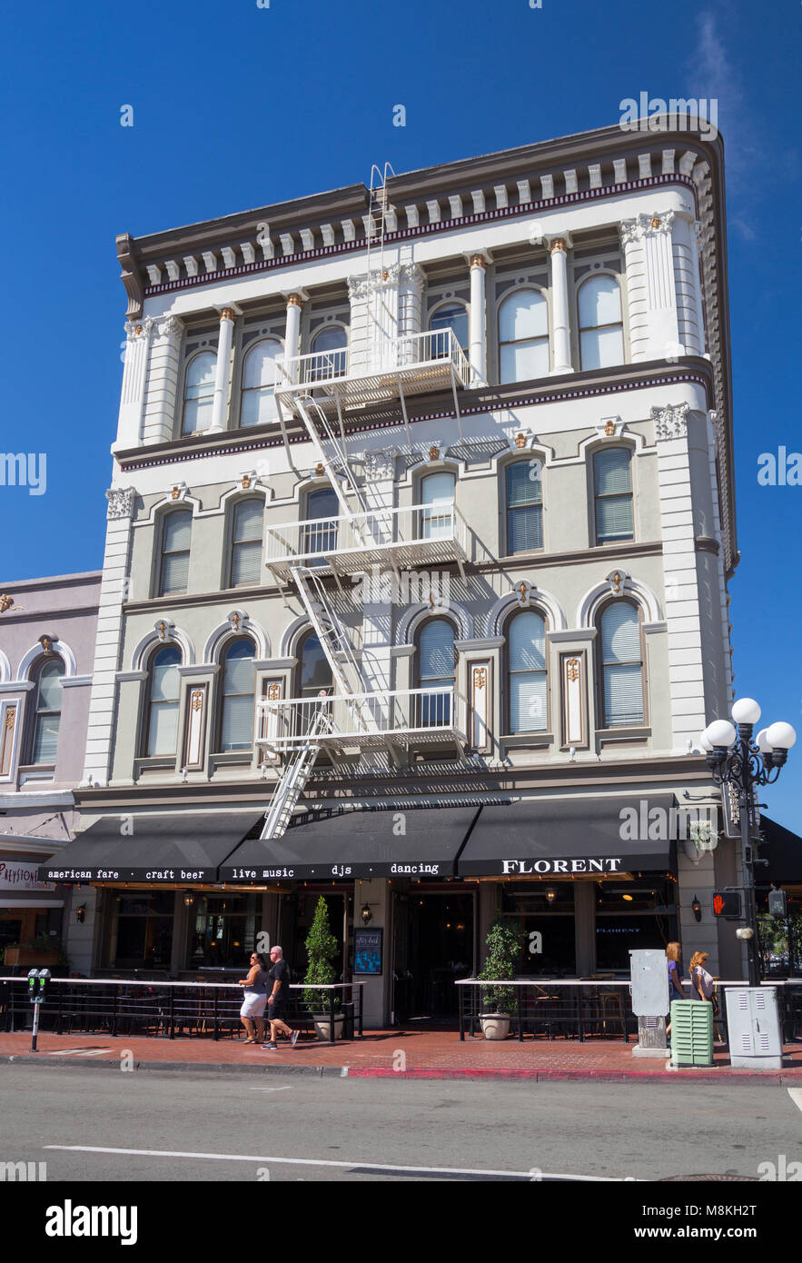 Altes Rathaus am 664 Fifth Street im Gaslamp Quarter von San Diego, Kalifornien Stockfoto