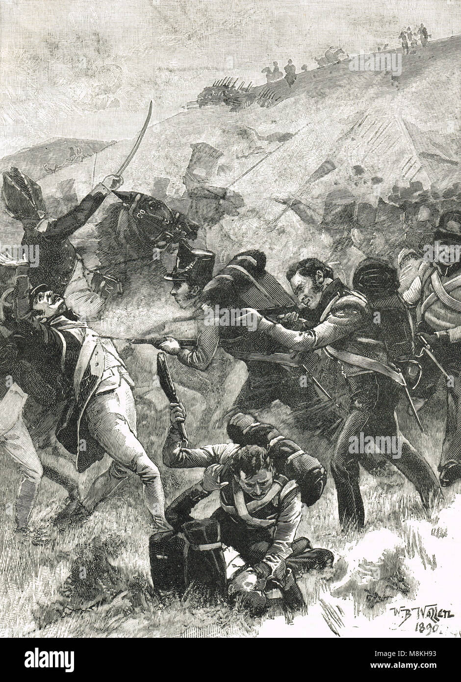 Der Stand der Füsiliere, Schlacht von Albuera, 16. Mai 1811, Peninsular War, Napoleonische Kriege Stockfoto