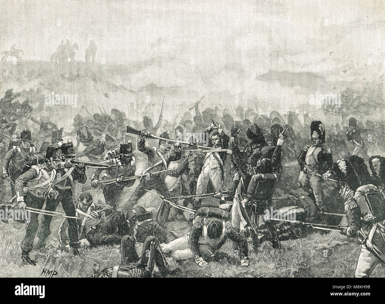 Die Schlacht von Waterloo, 18. Juni 1815 Stockfoto