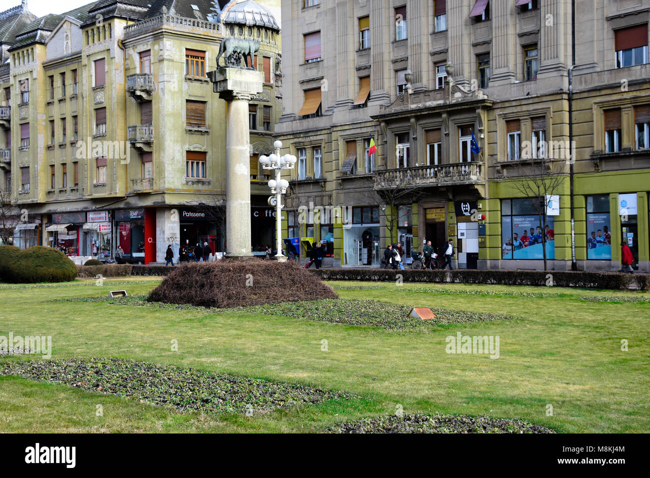Timisoara, Rumänien. Februar 06, 2017. Sieg Platz (Piaţa Victoriei) Stockfoto