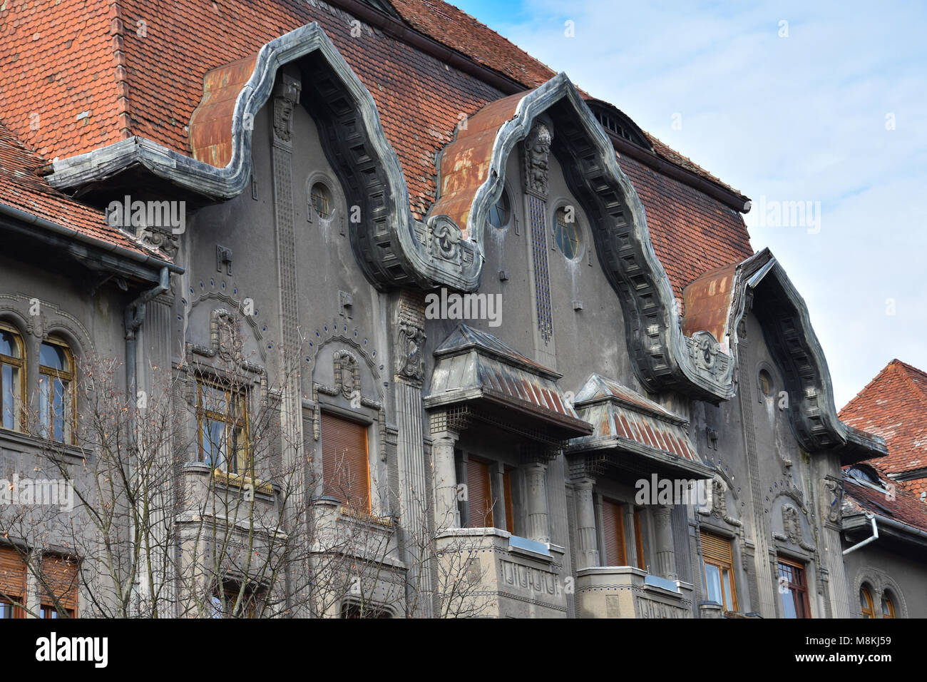 Timisoara, Rumänien. Februar 06, 2017. Dauerbach Palace. Siegesplatz. Stockfoto