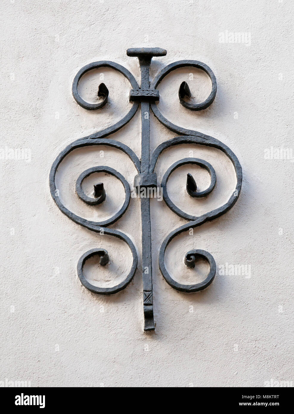 Mittelalterliche ironcast Wanddekoration Stockfoto