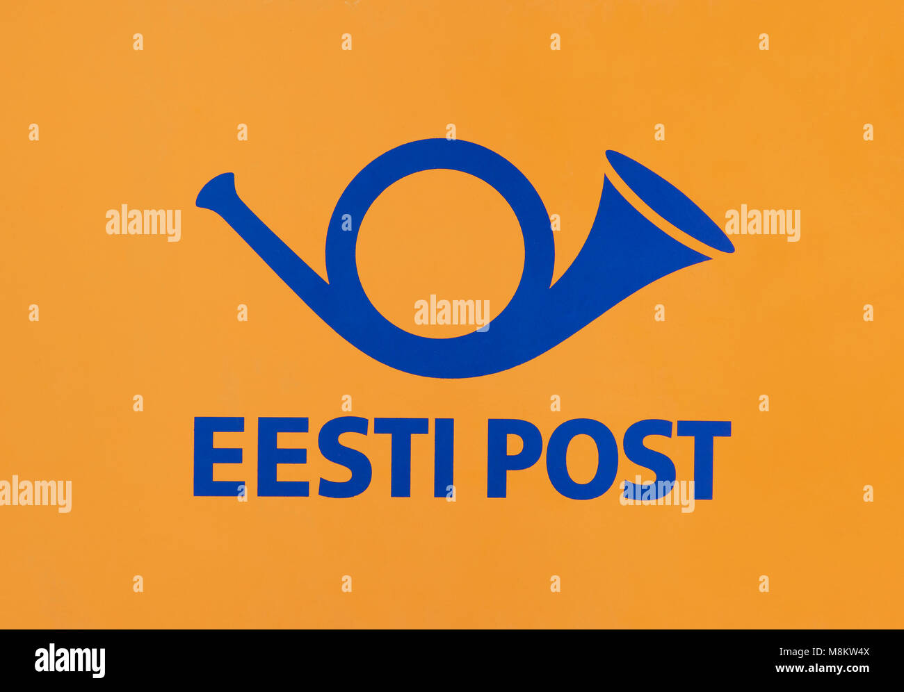 Logo der estnischen Post Stockfoto