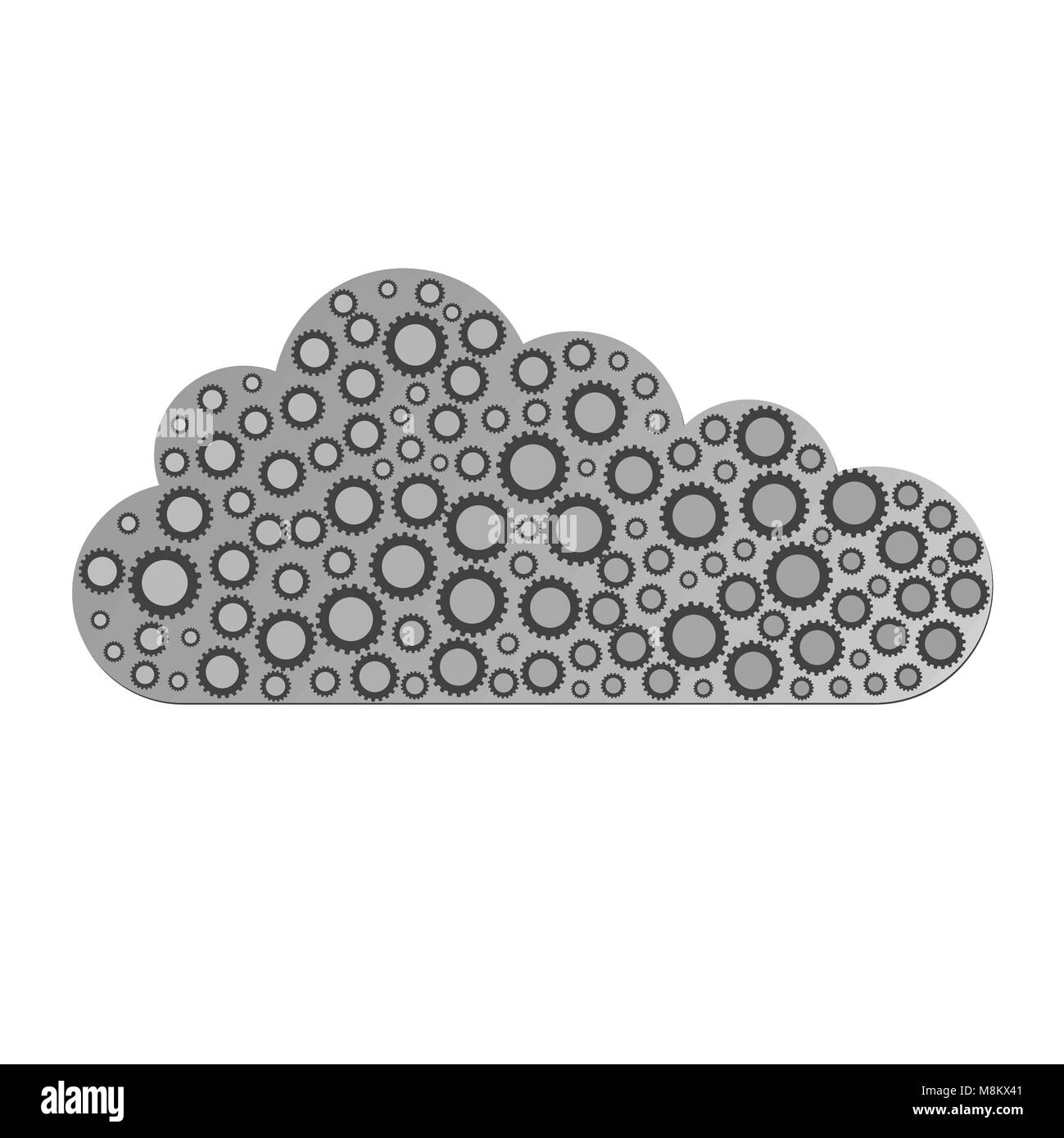 Cloud mit Zahnrädern Stock Vektor