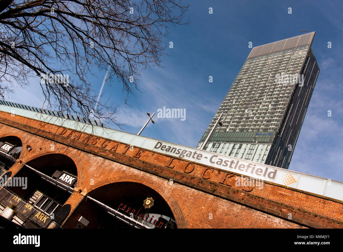 Deansgate Locks, Manchester Stockfoto