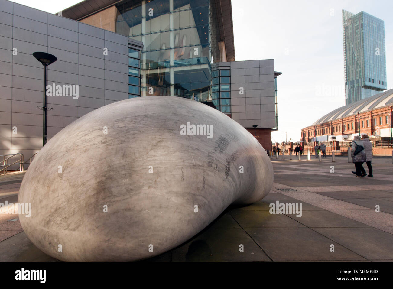 Die peeble an der Bridgewater Hall, Manchester Stockfoto