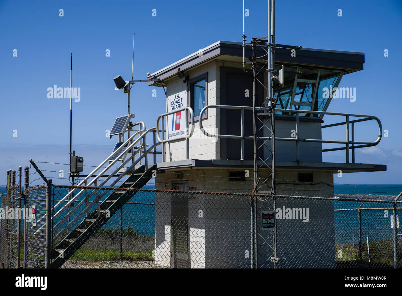 Coos Kopf Aussichtsturm auf Coos Kopf an der Mündung des Coos Bay, Oregon Stockfoto