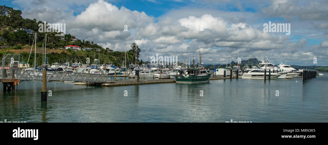 Marina an der Whangaroa, North Island, Neuseeland Stockfoto