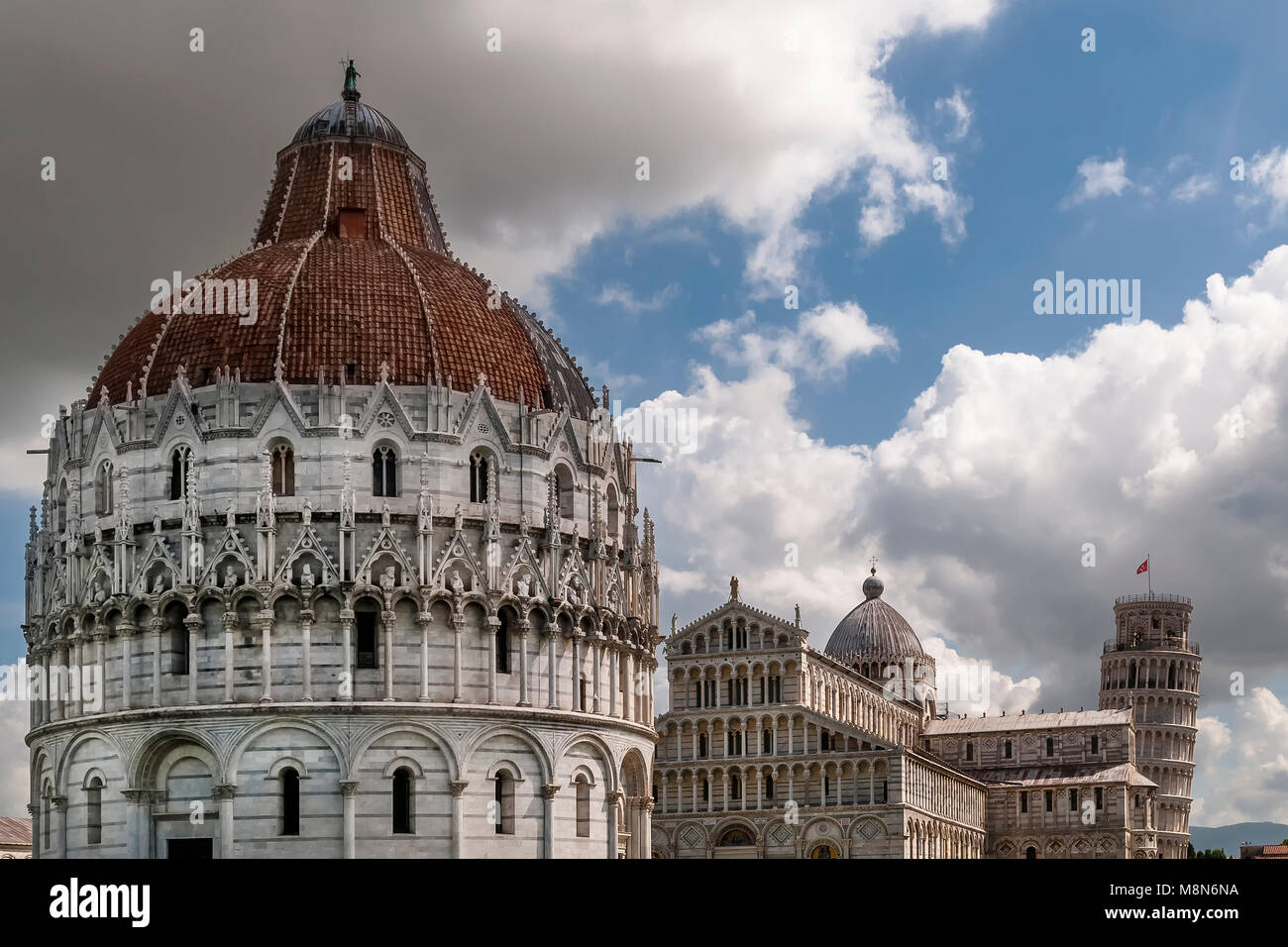 Clouds auf der Piazza dei Miracoli, Pisa, Toskana, Italien Stockfoto
