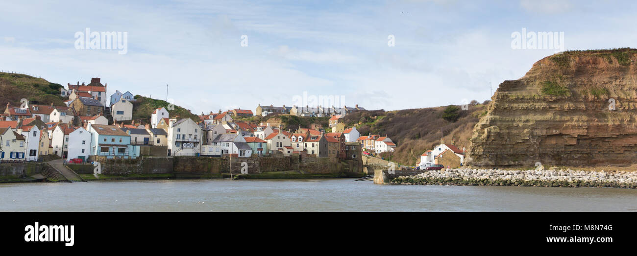 Staithes Yorkshire uk Seaside Village und Reiseziel in die North York Moors National Park Stockfoto
