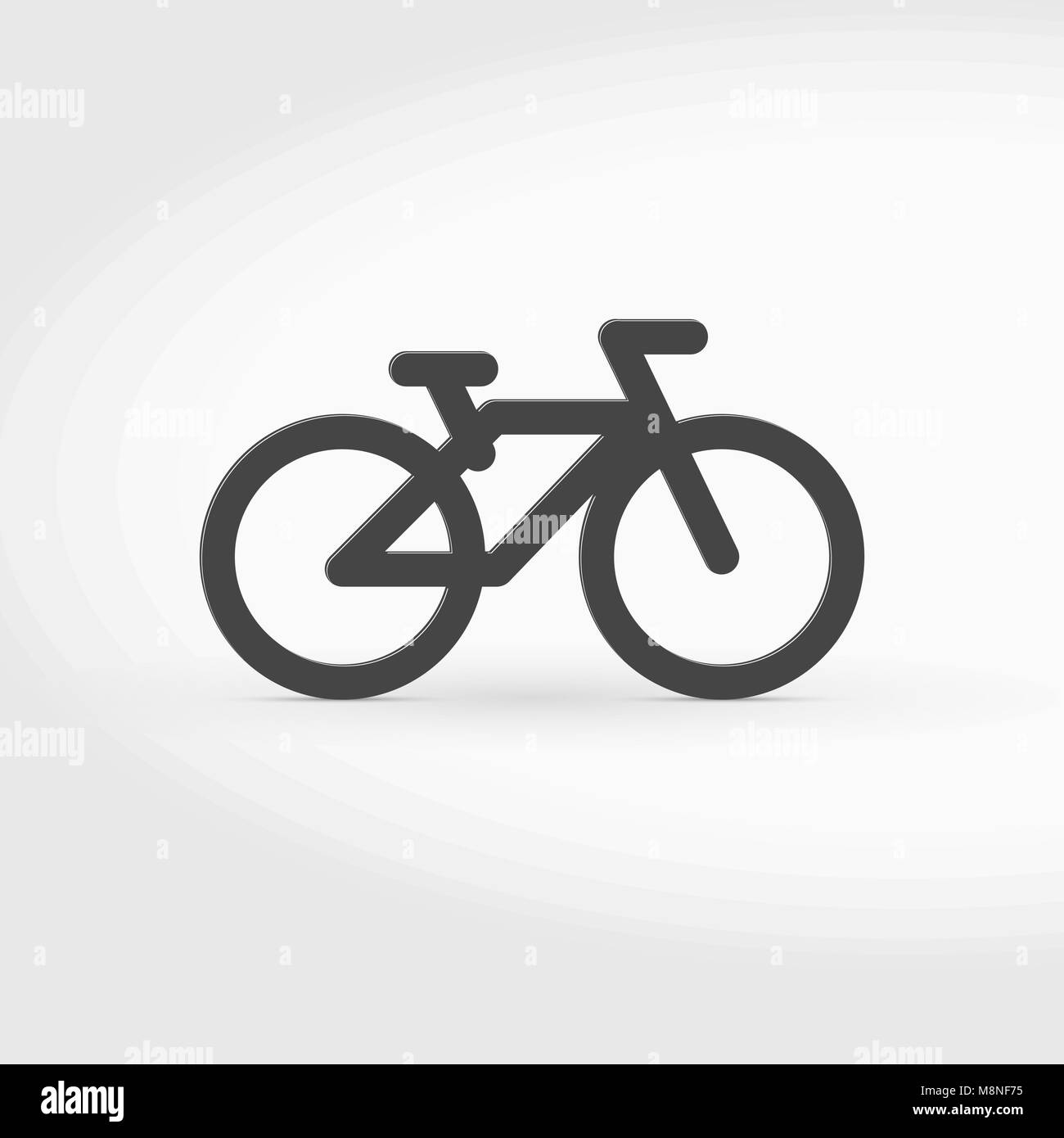 Bike oder Fahrrad einfachen Vektor Icon Stock Vektor