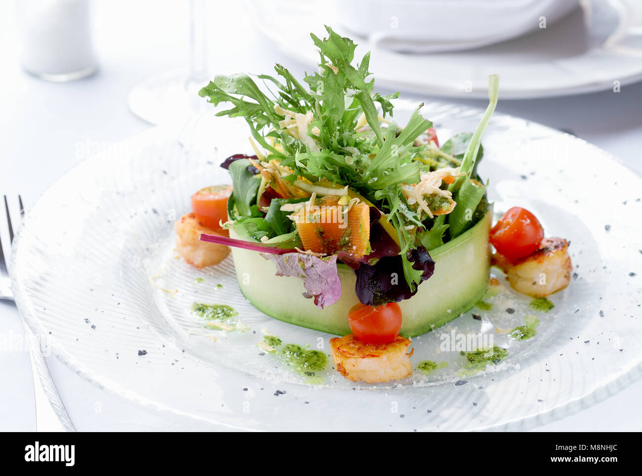 Meeresfrüchte-Salat Stockfoto