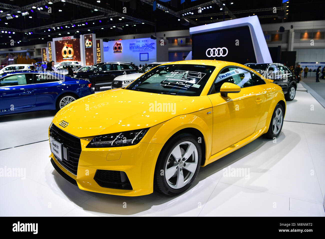 NONTHABURI - November 29: Audi TT Coupé Auto auf Anzeige bei Thailand International Motor Expo 2017 am 29. November 2017 in Nonthaburi, Thailand. Stockfoto