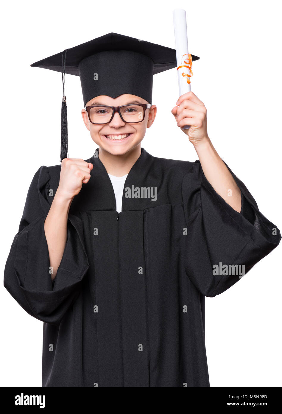 Graduate teenboy Studenten Stockfoto