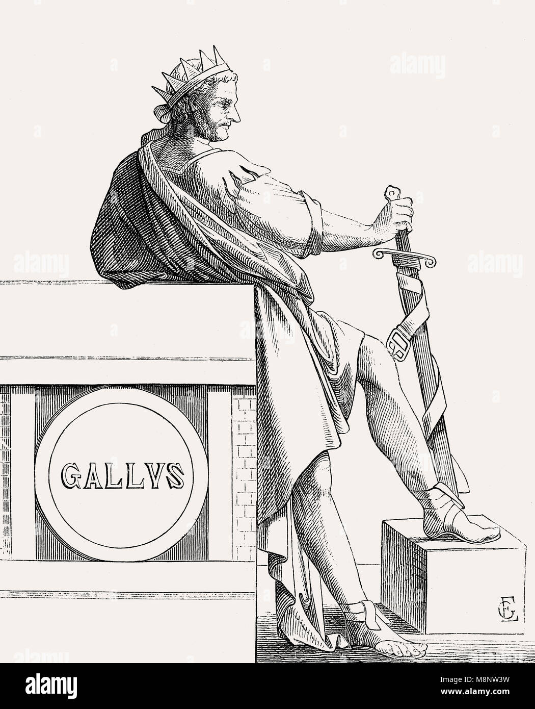 Trebonianus Gallus, 206 August 253, Römischer Kaiser Stockfoto