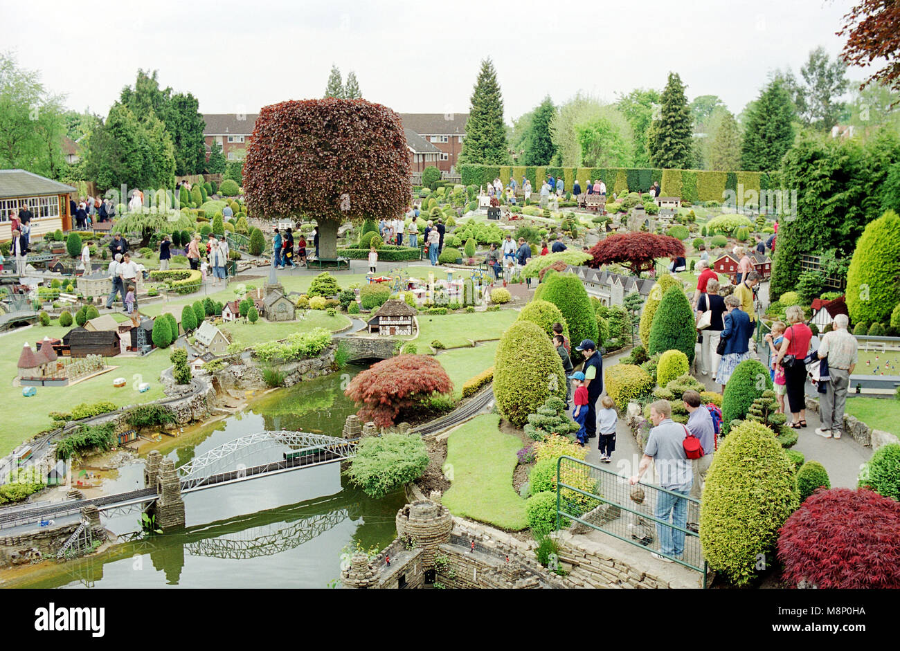 Bekonscot Model Village und Bahnhof, Hertfordshire, England, Großbritannien Stockfoto