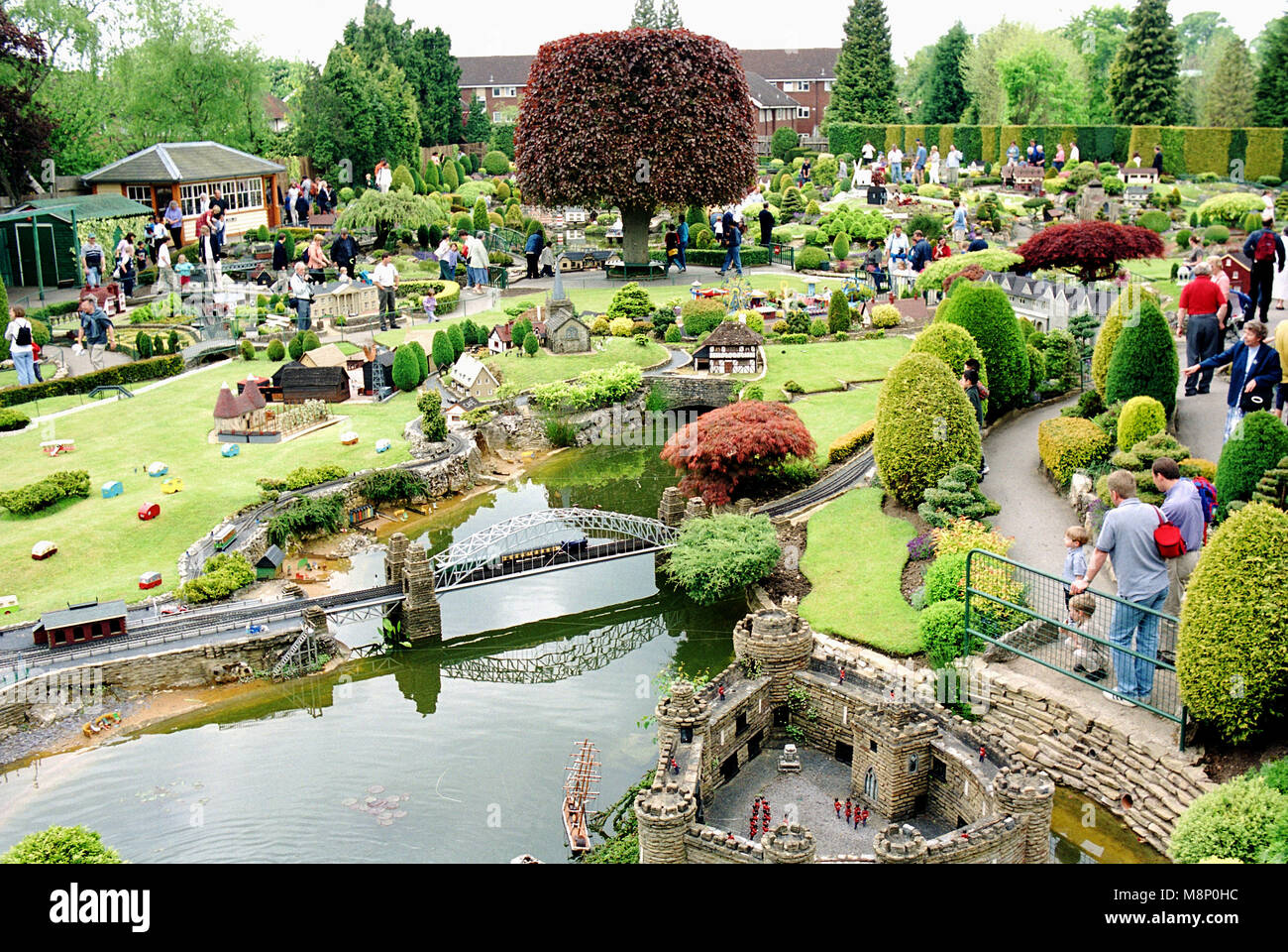 Bekonscot Model Village und Bahnhof, Hertfordshire, England, Großbritannien Stockfoto