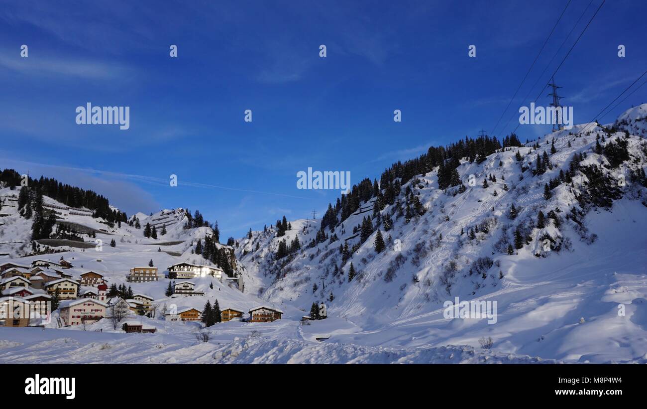 Stuben am Arlbergpass Stockfoto