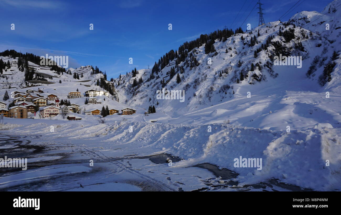 Stuben am Arlbergpass Stockfoto