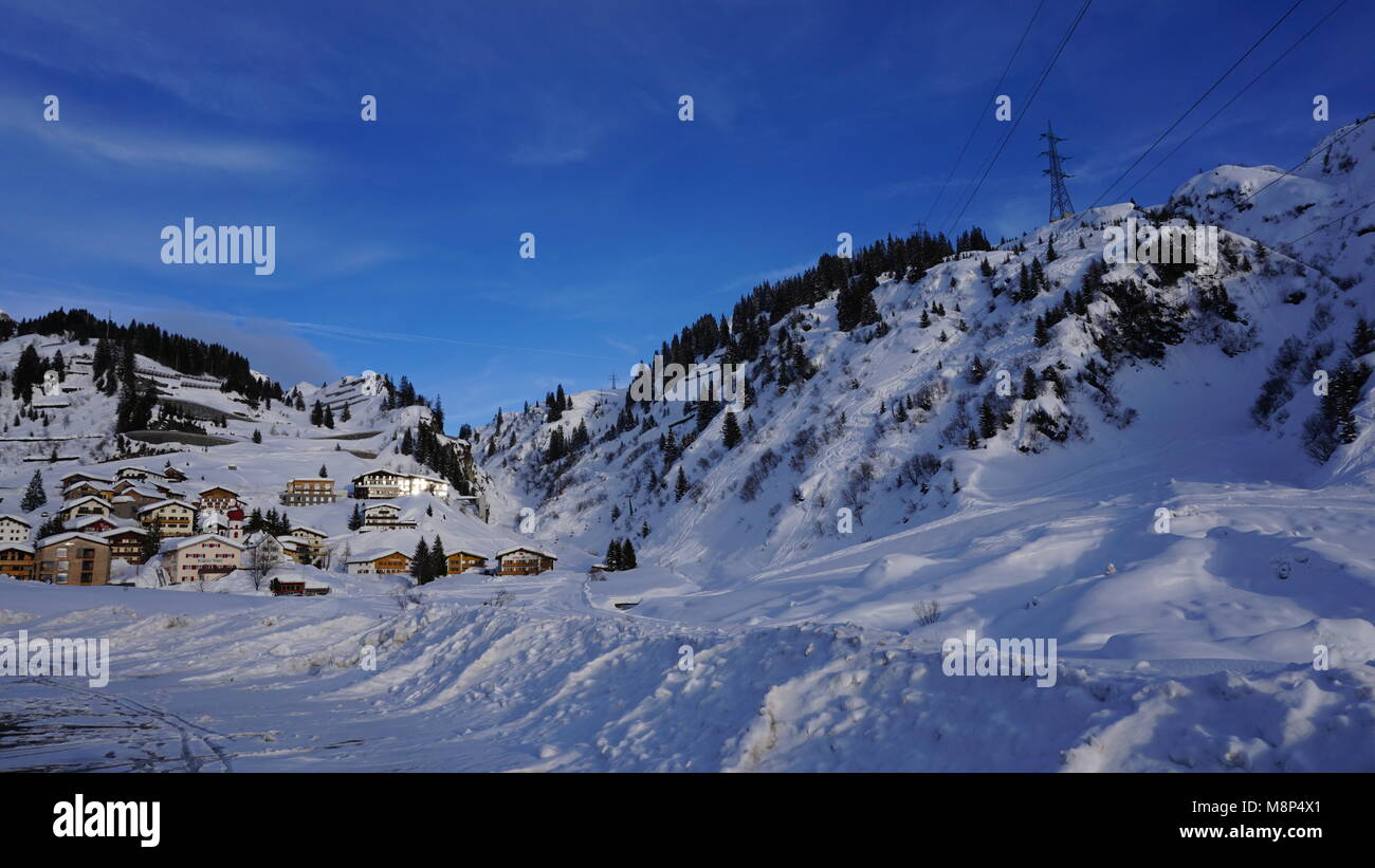 Stuben am Arlbergpass Stockfoto