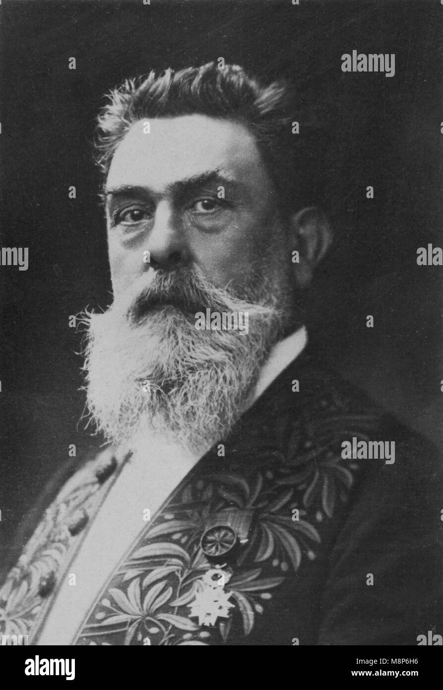 Portrait von Victor Laloux (1850-1937), Bildhauer, Architekt - anonyme Fotografie Stockfoto