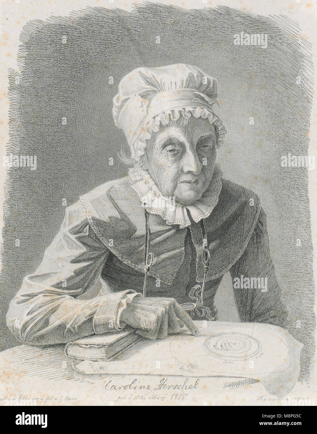 Caroline Lucretia Herschel (1750 - 1848) Deutscher Astronom Stockfoto