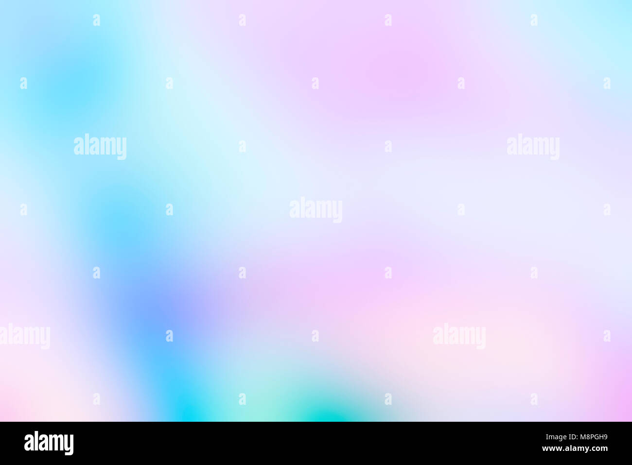Holografische Folie verschwommen Abstrakt Hintergrund in Pastelltönen Neon, trendige Farbe Design. Für kreative Projekte: Wallpaper, Abdeckungen, Flyer, Poster, Broschüren Stockfoto