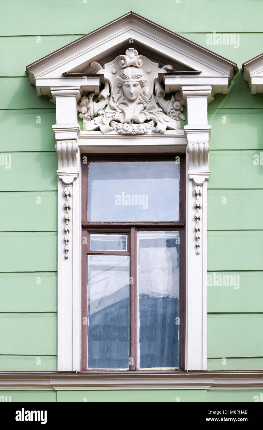 Architektur Detail, Fenster eines alten Gebäudes, Sankt-Petersburg, Russland Stockfoto Architektur Detail, Fenster eines alten Gebäudes, Sankt-Petersburg, Russland Stockfoto