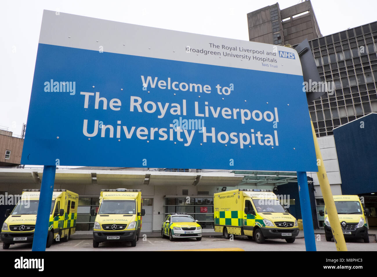 NHS, Nationalen, Gesundheit, Service, Vertrauen, dem Royal Liverpool University Hospital, Liverpool, Merseyside, Großbritannien, Großbritannien, Europa, Stockfoto