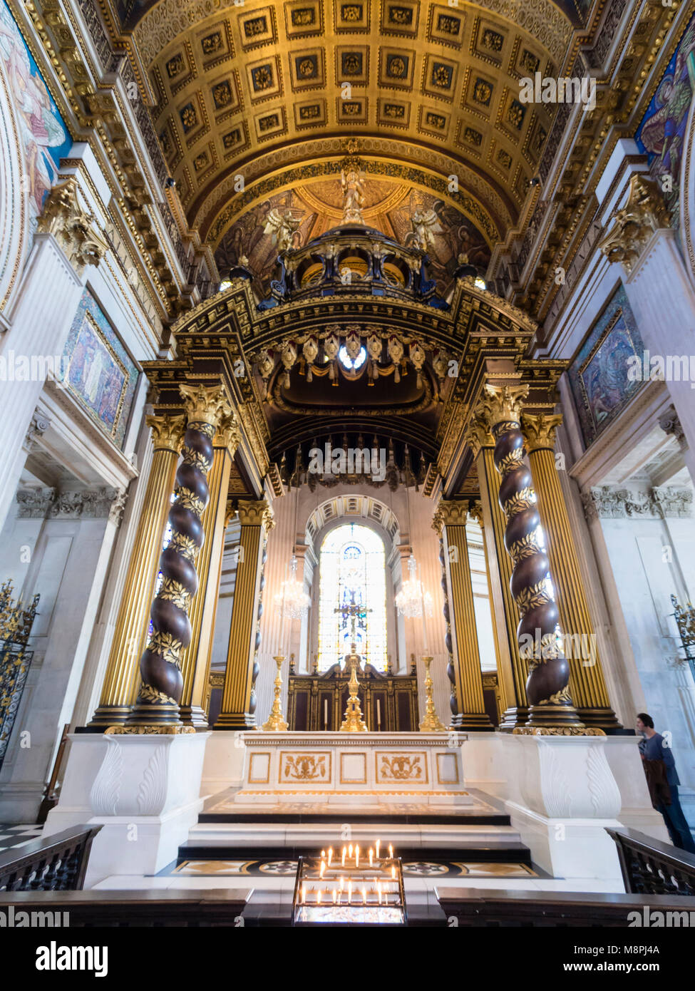 London, Großbritannien - 2 September 2017: Innenraum des Londoner St, Paul Cahthedral, Sitz des Bischofs von London und großen London touristische Attraktion. Stockfoto