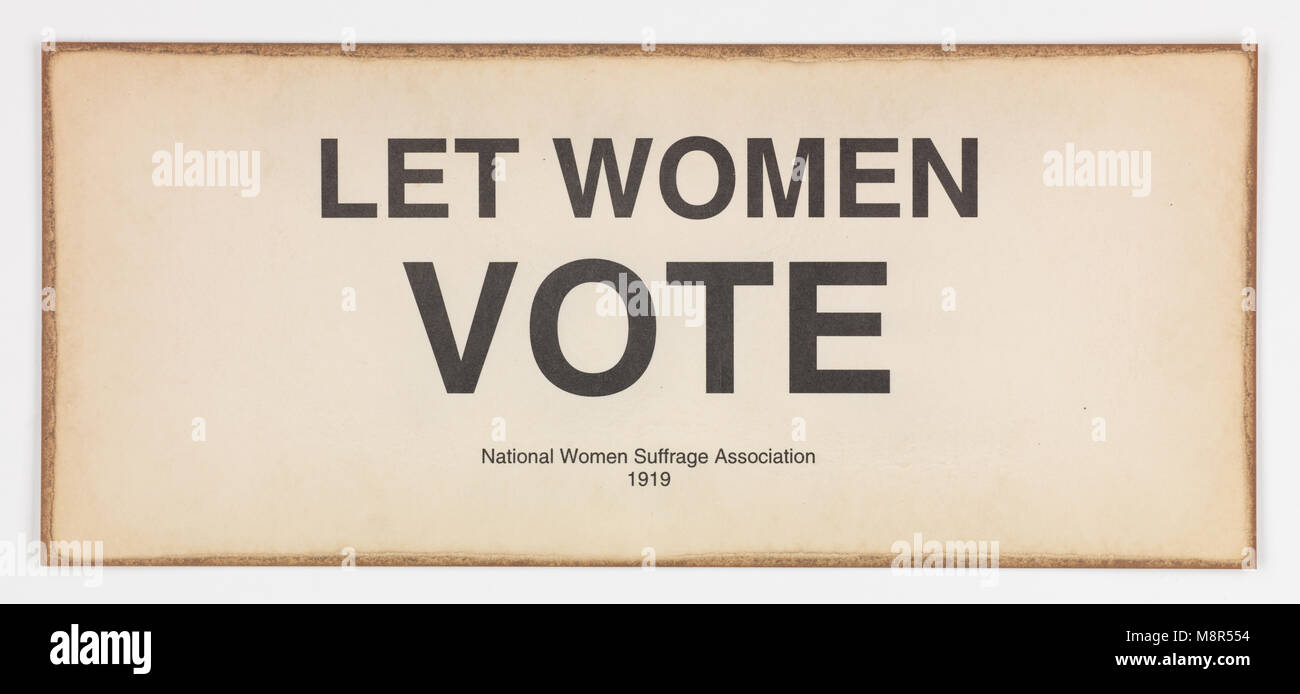 Lassen Frauen Abstimmung Plakat Stockfoto