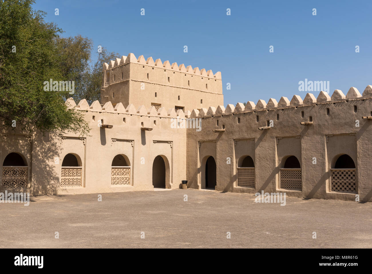 Al Jahili fort, Al Ain, Abu Dhabi, Vereinigte Arabische Emirate Stockfoto