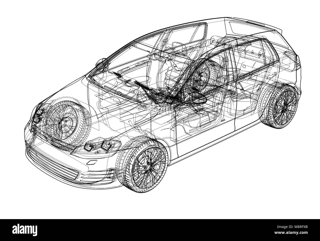 Auto Skizze. Vektor Stock-Vektorgrafik - Alamy