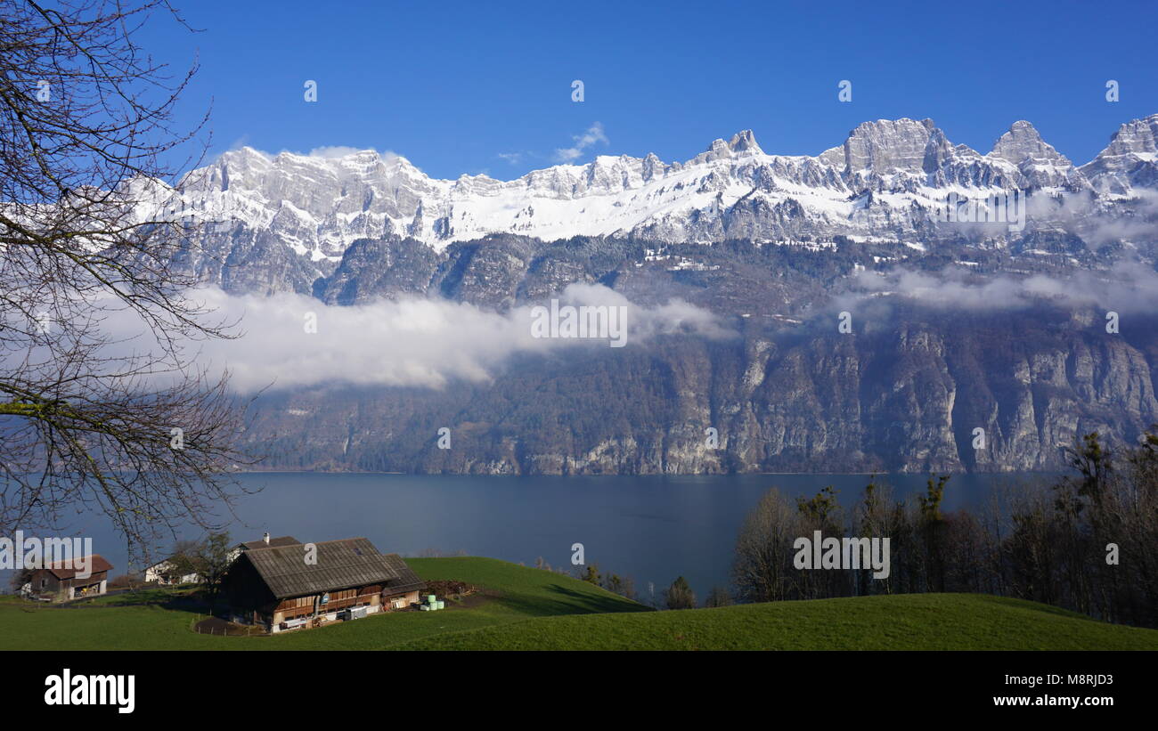 Walensee, Schweiz in der Nähe von Zürich Stockfoto