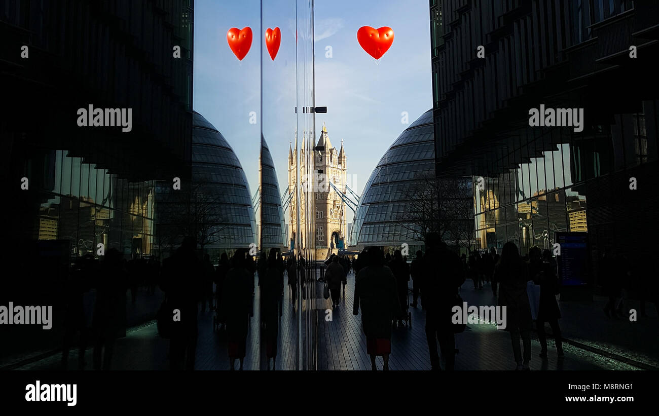 Ein Chubby Herz an Moor London, U-Bahnhof Temple und Somerset House als Teil "der Liebesbrief nach London", ein Projekt von Zubehör designer Anya Hindmarsh. Es ist eine der 29 Ballons in der Londoner Sehenswürdigkeiten und das Projekt wird durch den Bürgermeister von London, der British Fashion Council, der Zivilluftfahrtbehörde und der Stadt von Westminster unterstützt installiert. Die Ballone werden an verschiedenen Standorten in den nächsten Tagen erscheinen als Design Elite der Welt für London Fashion Woche ankommt. Mit: Atmosphäre, Wo: London, Vereinigtes Königreich, wenn: 15 Feb 2018 Credit: WENN Stockfoto