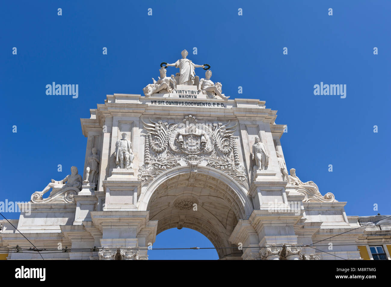 Rua Augusta Arch im Commerce Square, Lissabon, Portugal Stockfoto