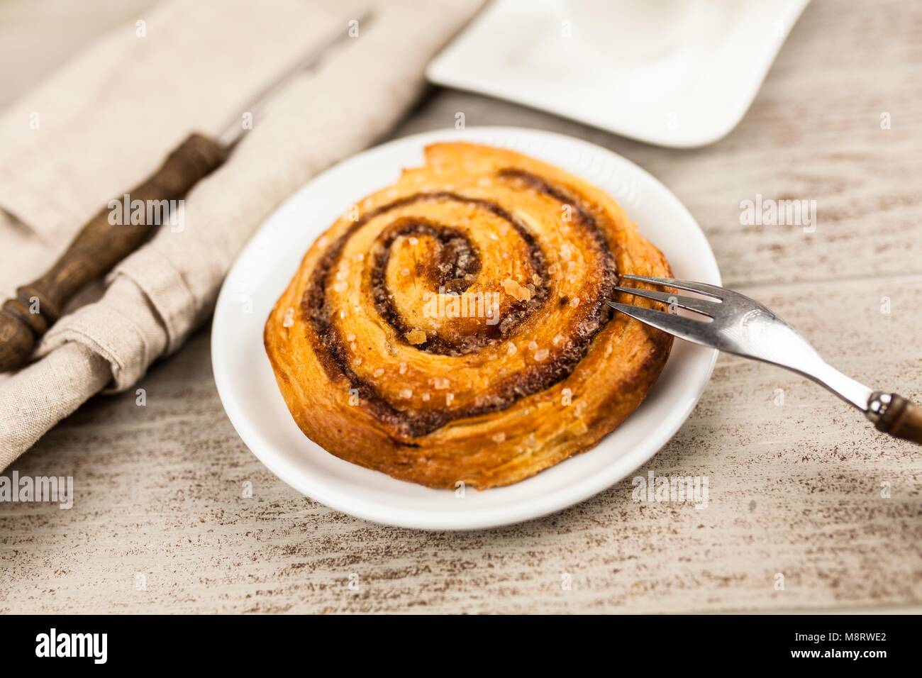 Traditionelle Zimtrollen Stockfoto