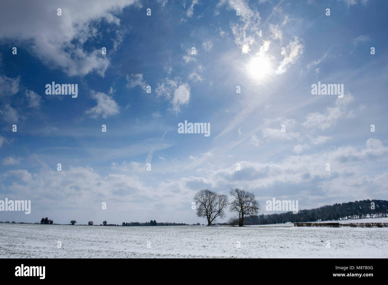 HEWELSFIELD IM WINTER Stockfoto